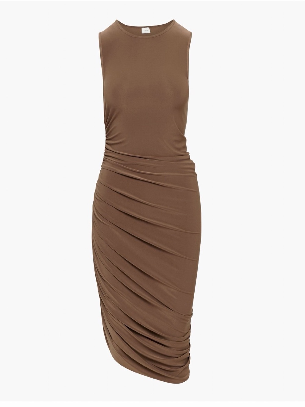 Aritzia Smooth Matter™ Eavesdrop Dress in brown cocoa size S NWT